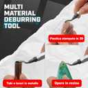 AFA Tooling - Deburring Tool Micro-Polished & Anodized Handle with 11 High-Speed Steel M2 Blades, Deburring Tool 3D Printing, Reamer Tool for Metal, PVC, Copper Pipe, Plastic, Resin & 3D Printed Edges