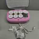 Conair Hot Rollers for Long, Medium & Short Hair, 8 Ceramic Flocked 2-Inch Heated Hair Rollers with Clips, Hot Curlers for Women, Volume & Curls, Lilac