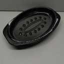 13 Inch Small Roasting Pan with Lid - Covered Oval Roaster - Enamel Carbon Steel Roaster Pot - Excellent Heat Distribution and Non-sticky - for Turkey Chicken Meat & Vegetables