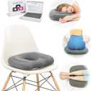 Inflatable Lift Donut Pillow - Hemorrhoid Pillow for Tailbone Back Pain Bed Sore - Coccyx Cushion for Sciatica, Postoperative - Portable Travel Pillow for Wheelchairs, Office Chair(Gray (Grey)