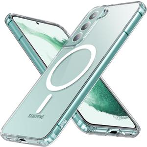 OWKEY Case for Samsung Galaxy S22 Plus,Magnetic Galaxy S22 Plus 5G Phone Case [Compatible with MagSafe] Slim Translucent Shockproof with Anti-Fingerprint Bumper Cover for Samsung S22 Plus (Clear)
