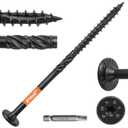 #14 x 6 Wood Structural Lag Screws 54Pcs Star Drive Decking Screws, Rust Resistant Timber Screws for Timber/Log/Landscaping Wood