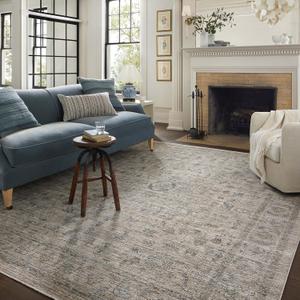 Loloi Jean Stoffer Katherine Collection KES-03 Beige/Mist 2'-3'' x 3'-10'', .25" Pile Height, Accent Rug