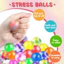 BESNEL 80 Pack Stress Balls for Adults, Bulk Squishy Ball, Stress Balls Set, Anti-Anxiety Easter Stress Relief Fidget Balls