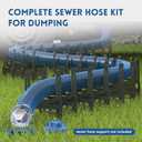 DUMPMAN RV Sewer Hose 15 FT, Sewer Hose for RV Camper RV, Sewer Hose Kit with Swivel Fitting - Includes 90 Degree Clear View Sewer Adapter, and 2 Storage Caps