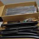 zoegi 4 Pack 10Ft String Light Poles,Light Poles for Outside Lights with Fork,Outdoor Brackets Hanging Lights,Metal Stand for Deck Patio,Backyard,Wedding,Deck,Party