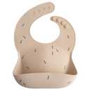Mushie Silicone Baby Bib | Adjustable Fit Waterproof Bibs (Bees)