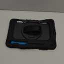 SEYMAC stock Case for Samsung Galaxy Tab S10 Lite / S10 FE / S9 FE 5G / S9 Tablet Case 10.9''/ 11'' Protective with Screen Protector, Pen Holder, 360 Rotate Stand, Hand Strap, Shoulder Strap, Black 1