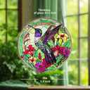Hummingbird Stained Glass Decor for Women, Bird Lovers Suncatcher. Green Birds Art Walldecor.