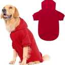 KOOLTAIL Dog Hoodie for Large Medium Small Dogs,Soft and Warm Pet Sweater with Leash Hole and Pocket Boy Girl,Puppy Fall Winter Jacket Clothes,French Pitbull Cold Weather Coat Sweatshirt,Red XL