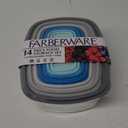 Farberware 14 Piece Plastic Square Nesting Set Food Storage, Multicolor