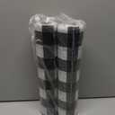 Moukeren Black Gingham Checkered Plastic Tablecloth 2 Roll 54 in x 132 ft (Totally) Black and White Disposable Table Cover Cut to Size Rectangle Round Tablecloth for Party Birth Picnic Out  2Pack