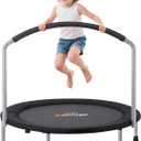 Ativafit 36inch Elastic Band Big Handle Toddler Trampoline for Kids Ages 2-6 Indoor Outdoor Mini Trampoline with Safety Padded Cover Fun for Kids