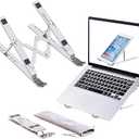 Adjustable Laptop Stand - Aluminum Foldable Portable Computer Riser