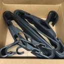 IRIS USA Hangers 50 Pack, Clothes Hangers, Flexible Plastic Hangers with Shoulder Grooves & Accessory Hooks, Dorm Room Essentials Closet Organizer, Hangers for Lightweight Shirts Pants Dress, Black (Standard)