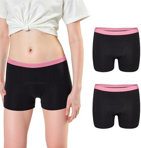 Lictin Period Underwear for Teens Girls, Absorbent Boy Shorts Period Panties Women