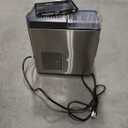 Nugget Ice Maker 40lbs/Day, Countertop Ice Maker Soft Chewable Ice, Ice Makers One-Click & Self-Cleaning, Crushed Pellet Ice Machine with Scoop&Basket for Home/Kitchen/Office, Stainless Silver