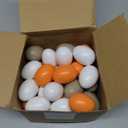 Syhood 48 Pcs Wooden Easter Eggs Fake Eggs Faux Chicken Egg Wooden Egg for Crafts Get Hens to Lay Nesting Home Easter Decor Gifts Kitchen DIY Craft Play (Elegant Color)