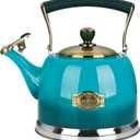 Tea Kettle Stainless Steel Teapot, Stainless Steel Teakettle for Stove Top with Heat Proof Ergonomic Handle 3.0 Quart (Blue)