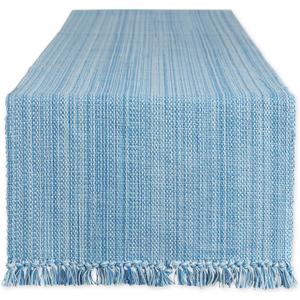 DII Variegated Tabletop Collection, Table Runner, 13x72, Light Blue
