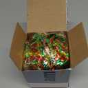 Kingdder 16.4 ft Christmas Tinsel Garland Lighted Metallic Twist Tree Decoration Prelit Battery Operated 50 LED Hanging Garland for Xmas New Year Home Outdoor Decor(Multicolor, Red and Green)