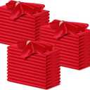 P Pothuiny 50 Pcs Silky Red Satin Napkins 17 x 17 Inches, Square Smooth Wedding Dinner Napkins Bulk Cloth Napkins Table Napkins for Banquet Party Restaurant Decor, Thanksgiving, Christmas