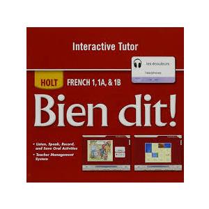 Bien Dit Level 1, Grade 9 Interactive Tutor: Holt Bien Dit! (Bien Dit! 2008)
