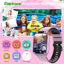Smart Watch for Kids,1.85" Fitness Tracker with Heart Rate,Sleep Monitor,Built-in AI(Translation/Q&A/Watch Face/Image recognition Smartwatches,NO APP/Phone, Gift for Boys Girls.(Built-in AI, Pink)