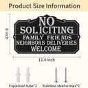 2 x No Soliciting Sign for House, 13.4x8 Inch Wall Mounted, Acrylic No Soliciting Sign, Easy Install, Home, Office, front, Doors, Walls, Windows,
