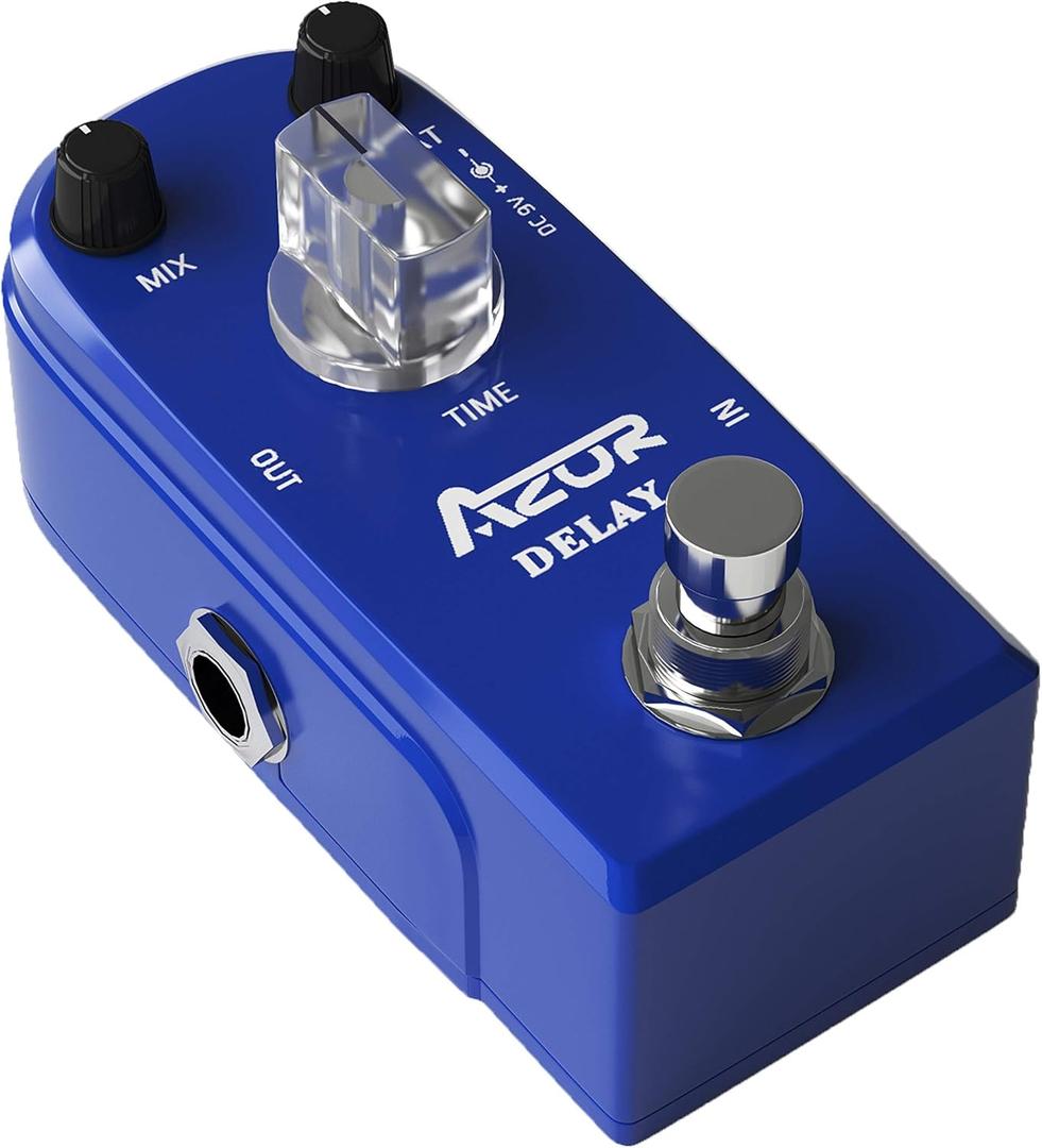 AZOR Delay Guitar Pedal for Pedal Boards, Electric Guitar, Analog Delay Mini Vintage Guitar Effect Pedal True Bypass