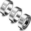 3 Pack Cover Compatible with Oura Ring Gen 4/Oura Ring Gen 3 Horizon/Heritage, Support Charging with Cover on, Anti-Scratch TPU Protector for Men Women (Silver*3, Size 7)