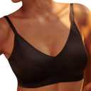 EBY Relief Bra Bras for Women, Seamless and Wireless with Adjustable Straps - Black, Medium Plus