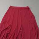 Women's Sheer Mesh Maxi Skirt, Long Flowy Pleated Swim Cover Up, for Festival Rave Outfits (Large, Hot Pink)