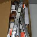 homdiy 5 Pack 14 Inch Heavy Duty Center Mount Drawer Slides for Cabinet and Dresser Bottom Mount Drawer Rails 3/4 Extension Glide Track