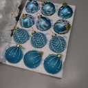 Liliful 24 Pcs Clear Glass Christmas Ball Ornaments 2.36 Inch Glass Christmas Tree Decorations Xmas Tree Hanging Balls Ornaments Decoration for Trees Xmas Holiday Party Decor Gift