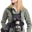 Nicama NC-Vest Dual Camera Carrier Chest HarnessDouble Shoulder Camera Strap for Canon 6D 5D2 5D3 Nikon D800 D810 Sony A7S A7R A7S2 Sigma Olympus DSLR Hiking Climbing Wedding Travel