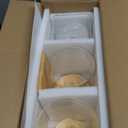 Glass Laundry Pods Container & Acrylic Dryer Sheet Holder with Bamboo Knobs Lids, Scoops & Labels | Premium Laundry Room Organization and Storage for Detergent Pods, Powder, Dryer Balls & Beads