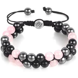 Triple Protection Bracelet - for Protect & Balance - Energy Crystal Handmade Bracelets for Men Women