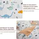 Joyreap 3-Piece Cotton Quilt Set Full/Queen, Cute Dinosaur Reversible Design for Kids Boys n Girls, Breathable Quilt Bedspread Bed Cover for All Season, 1 Quilt and 2 Pillow Shams- 90x90 inches