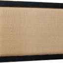 Black Framed Linen Cork Bulletin Board, Large Pin Boards for Walls 18 X 29 Inches, Vision Board Wall Organizer Display Board for Photos, Notice Message Board for Office Home Kitchen Decorative