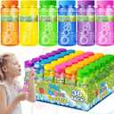 V-Opitos 36 Pack Bubble Bottles with Wands in 6 Colors, 4oz Bubbles Solution, Bubble Party Favors for Kids, Birthday, School Classroom Prizes for Boys & Girls, Ideal Goodies Bag Stuffers