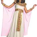 Morph Pink Cleopatra Costume for Girls, Egyptian Dress, Greek Goddess Outfit for Kids, Halloween Dress-Up (Small)