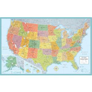 Rand McNally M-Series Full-Color Laminated United States Wall Map, 50 x 32 Inches (RM528960911)