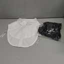 Bencailor 2 Pcs Rhinestone Fake Dickey Collar for Women False Half Shirt Blouse Detachable Collar (Plus Size)