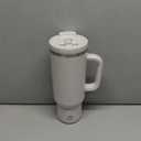 ENCOOL 40 oz Tumbler with Handle and Straw: Stainless Steel Insulated Tumbler Keeps Cold for 24 Hours, Leakproof Travel Cup Fits in Cup Holder and BPA-Free, Cream Moon