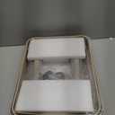 EAGMAK 3 Tier Utility Rolling Cart, Metal Storage Cart with Handle and Lockable Wheels, Multifunctional Storage Organizer Trolley with Mesh Baskets for Kitchen, Living Room, Office, Garage (Beige) (Normal)