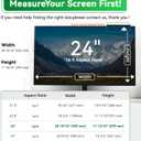 [2 Pack] Magnetic Hanging 24 Inch Computer Anti Blue Light Screen Protector for 16:9 Aspect Ratio Widescreen Monitor, Eye Protection Anti-Glare Light LED PC Screen Protector, Removable 24 in Protective Film