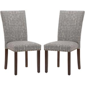 COLAMY Upholstered Parsons Dining Chairs Set of 2, Fabric Dining Room Kitchen Side Chair with Nailhead Trim and Wood Legs - Boho COLAMY Upholstered Parsons Dining Chairs Set of 2, Fabric Dining Room Kitchen Side Chair with Nailhead Trim and Wood Legs - Boho