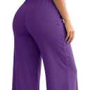 Women Tube Top Jumpsuits Summer Casual Strapless Wide Leg Jumpsuit (Purple)
