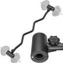 Kipika Dumbbell to Barbell Converter, Versatile Adjustable Weight Lifting Bar for Home Gym, Durable Steel Barbell Bar with Foam-Lined Clamps. Fits Standard Dumbbells, Up to 100 lbs per Side